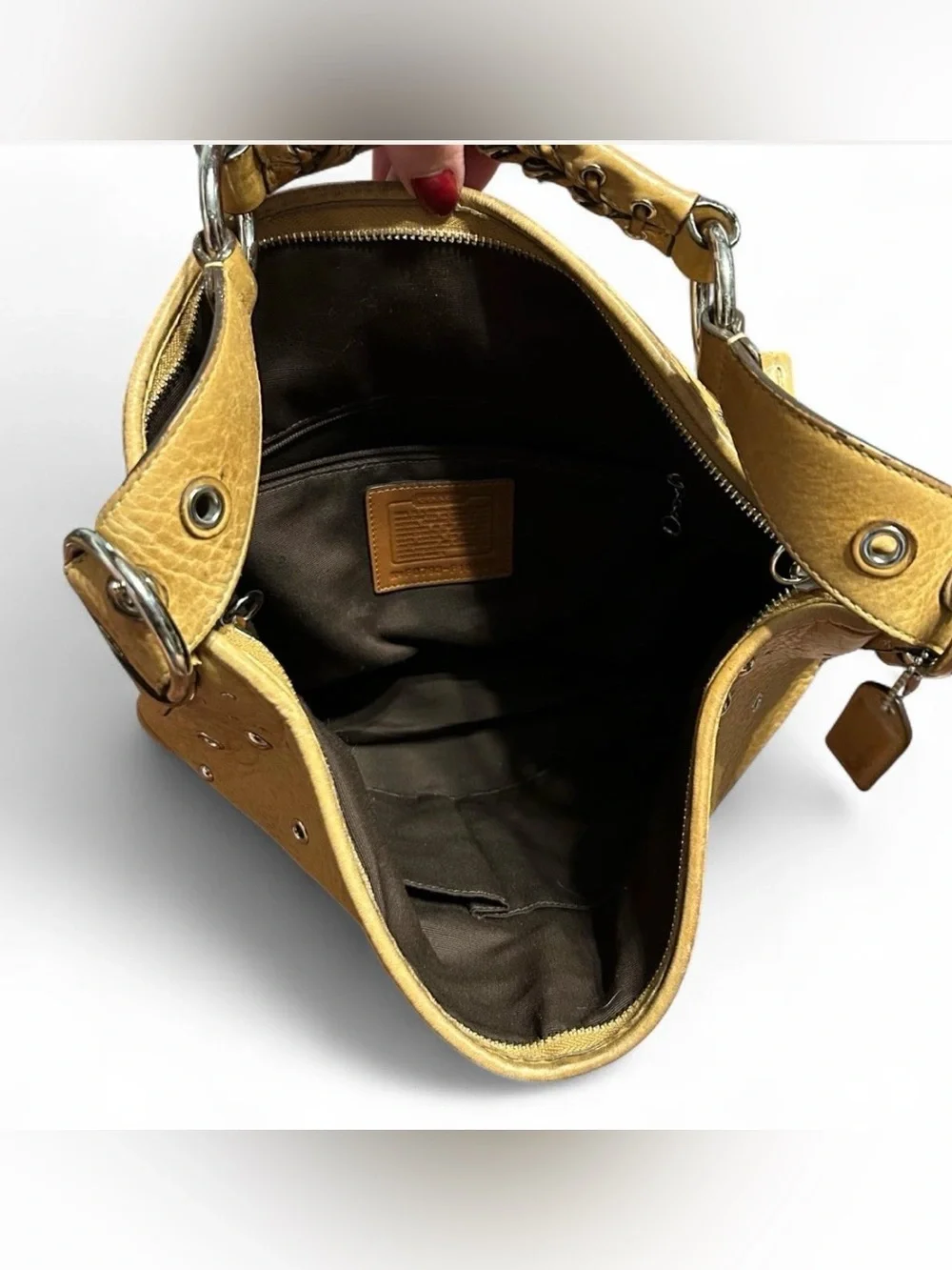 Coach studded grommet large hobo slouchy bag